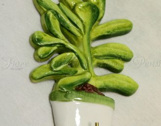 Appendino singolo pianta grassa ceramica di Bassano dipinta a mano – 045